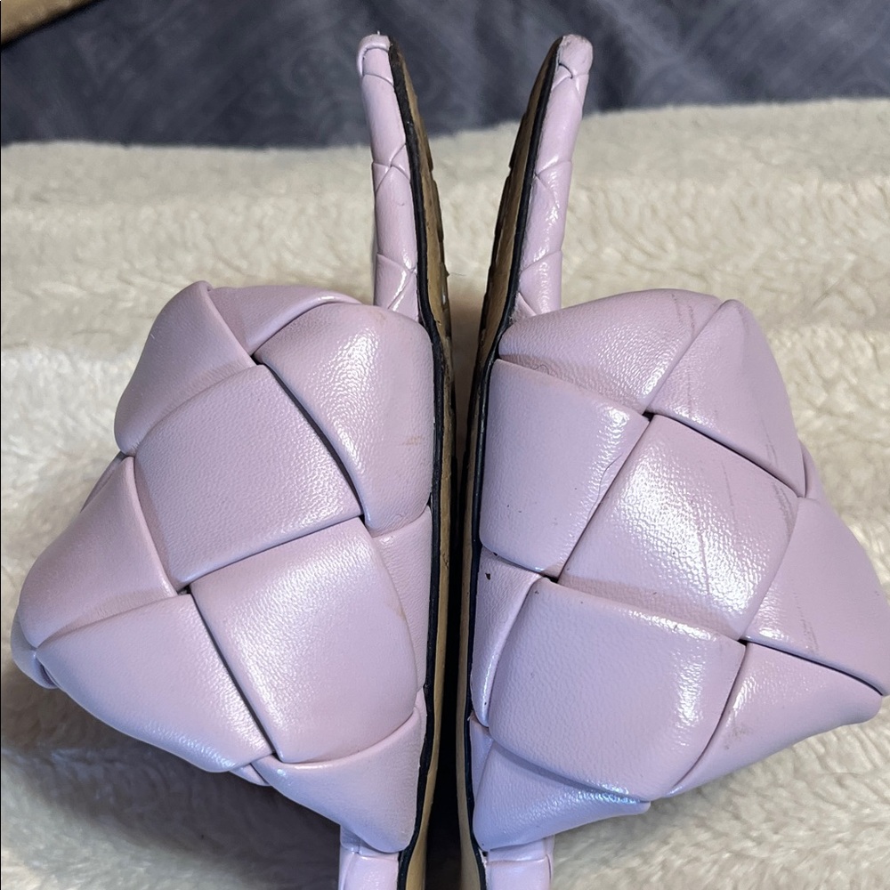 Bottega Veneta Lilac Braided Slide Sandals - Picture 6 of 12